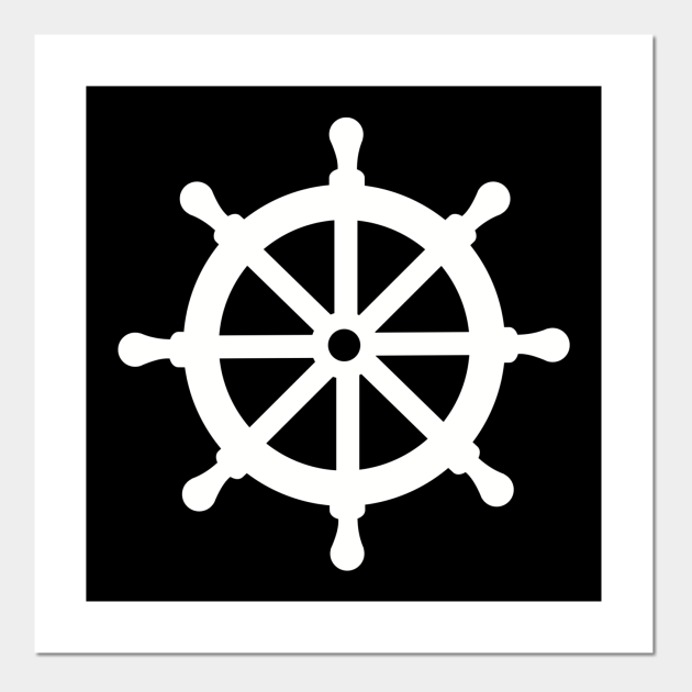 Steering wheel - ship - Steering Wheel - Posters and Art Prints